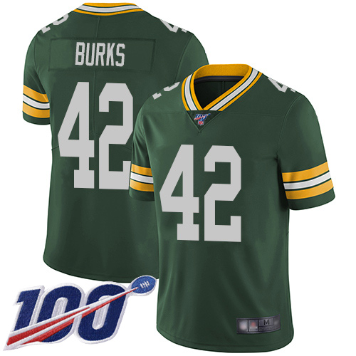 Green Bay Packers Limited Green Men #42 Burks Oren Home Jersey Nike NFL 100th Season Vapor Untouchable->youth nfl jersey->Youth Jersey